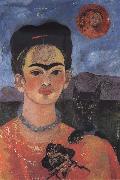 Frida Kahlo Self-Portrait with Diego on My Breast and Maria on My Brow oil painting